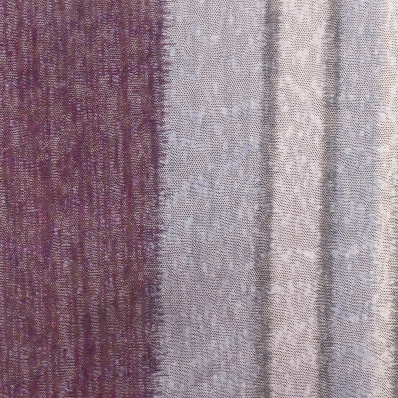 Dusty Purple-Blue-Multi Slub Tie Dye Stripe Stretch Jersey Knit Fabric By the Yard